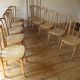 Raw wood bistro chairs.
