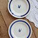 Vintage Gien Gondolo Biscuit dessert plate set
