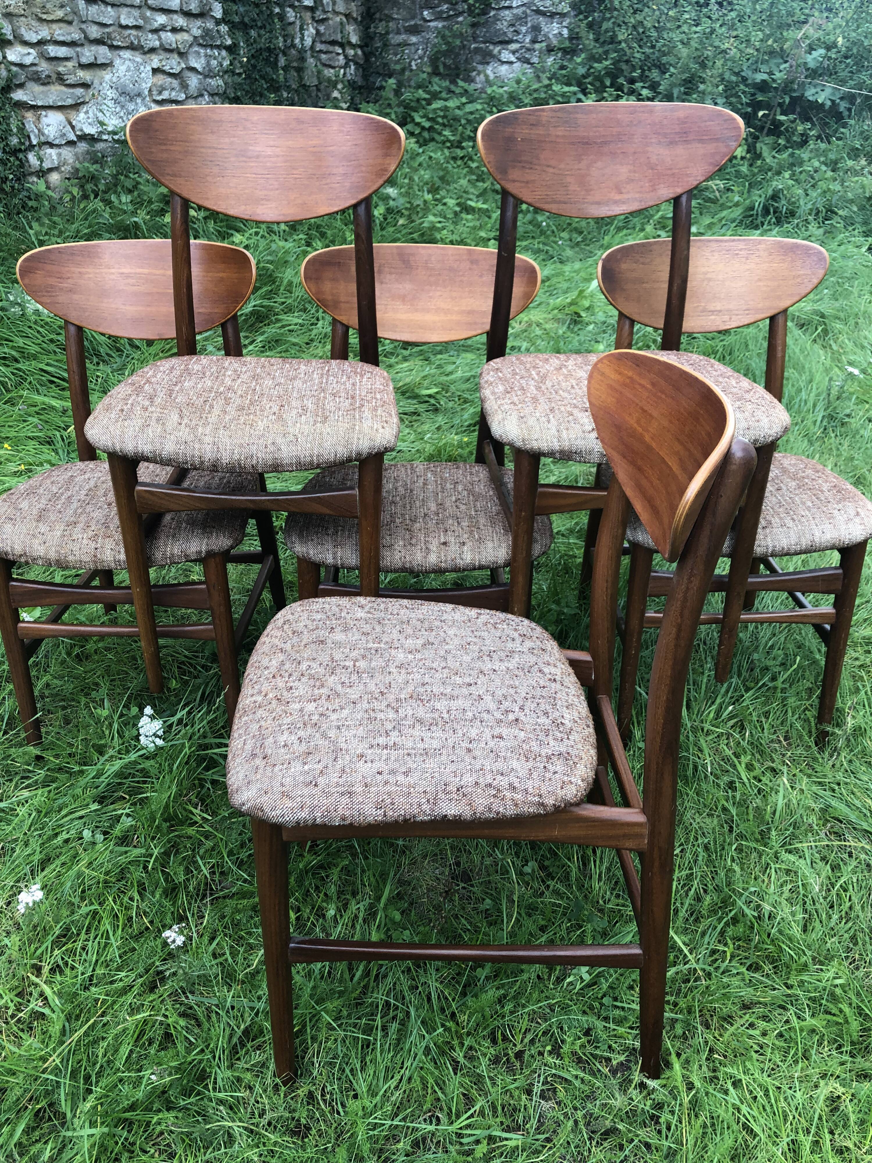Scandinavian chairs vintage teak 60s