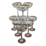 9 crystal champagne glasses