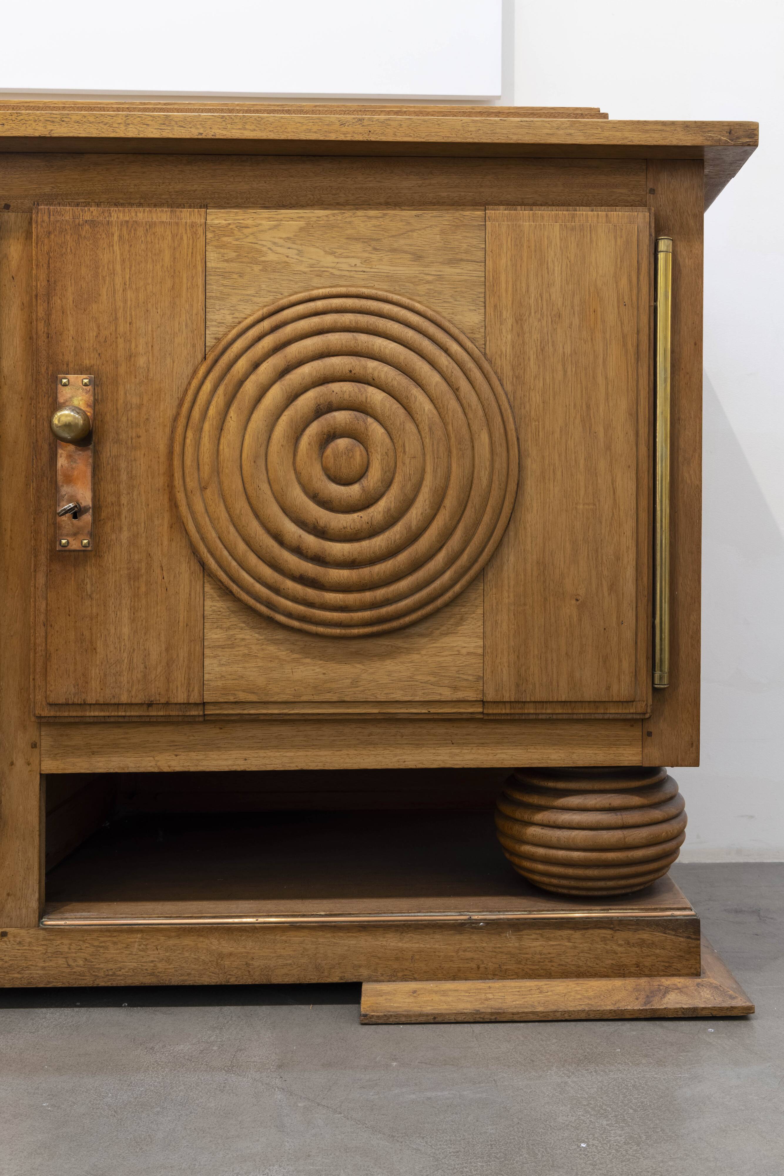 Solid oak enfilade, france 1940s