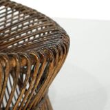 Tabouret en Rotin, Italie, années 1960s.