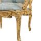 Salon de style Louis XV à chassis en bois doré. Circa 1880.