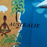 Beautiful poster map of New Caledonia and Tahiti