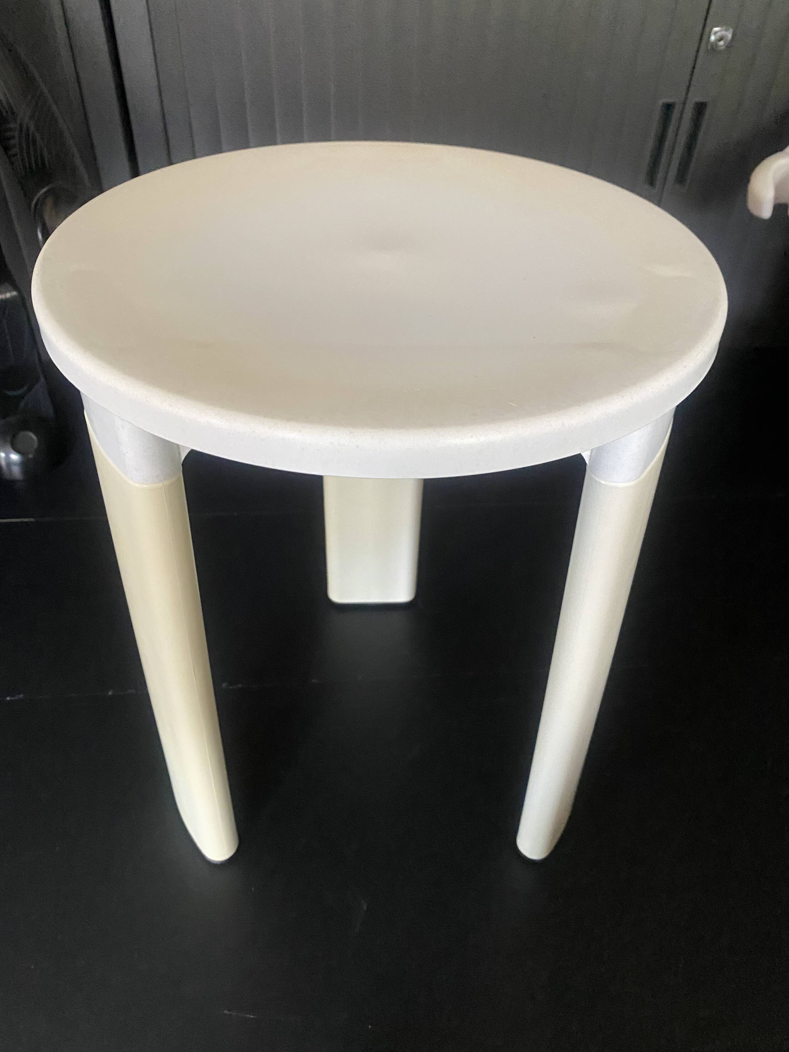 Tabouret tatay blanc vintage années 70