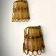 Pair of mid-century rattan wall sconces, Italy, circa 1960s