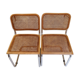 Paire des chaises Cesca B32 de Marcel Breuer