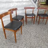 Set of 4 Hans Olsen Scandinavian chairs