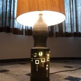 Set of 2 Ceramic Large Floor or Table Lamps by Georges Pelletier for Accolay, France 1960s