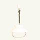 White Space Age Italian Pendant Lamp, 1970s