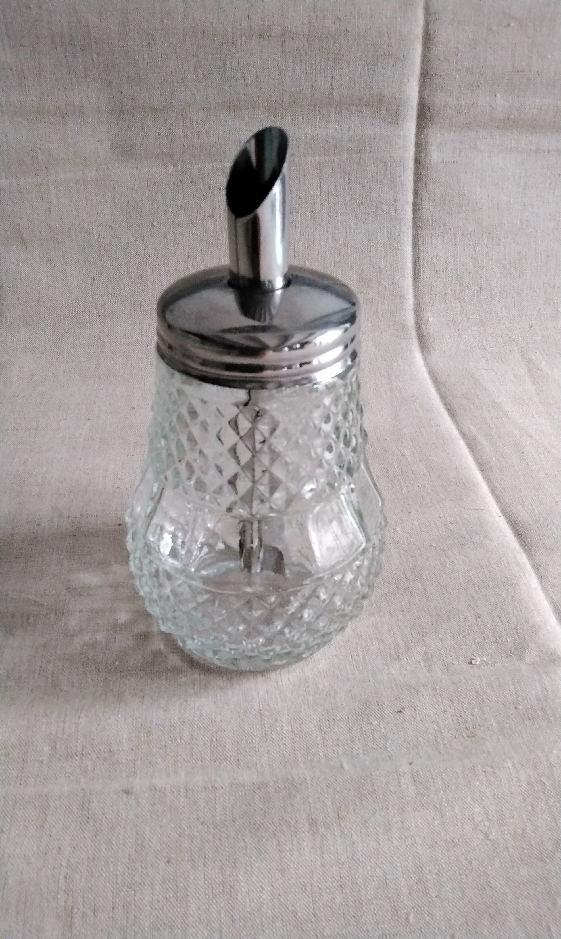 Sucrier En Verre – Bon état – Vintage – Manque Cuillère