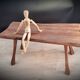 Solid wood coffee table