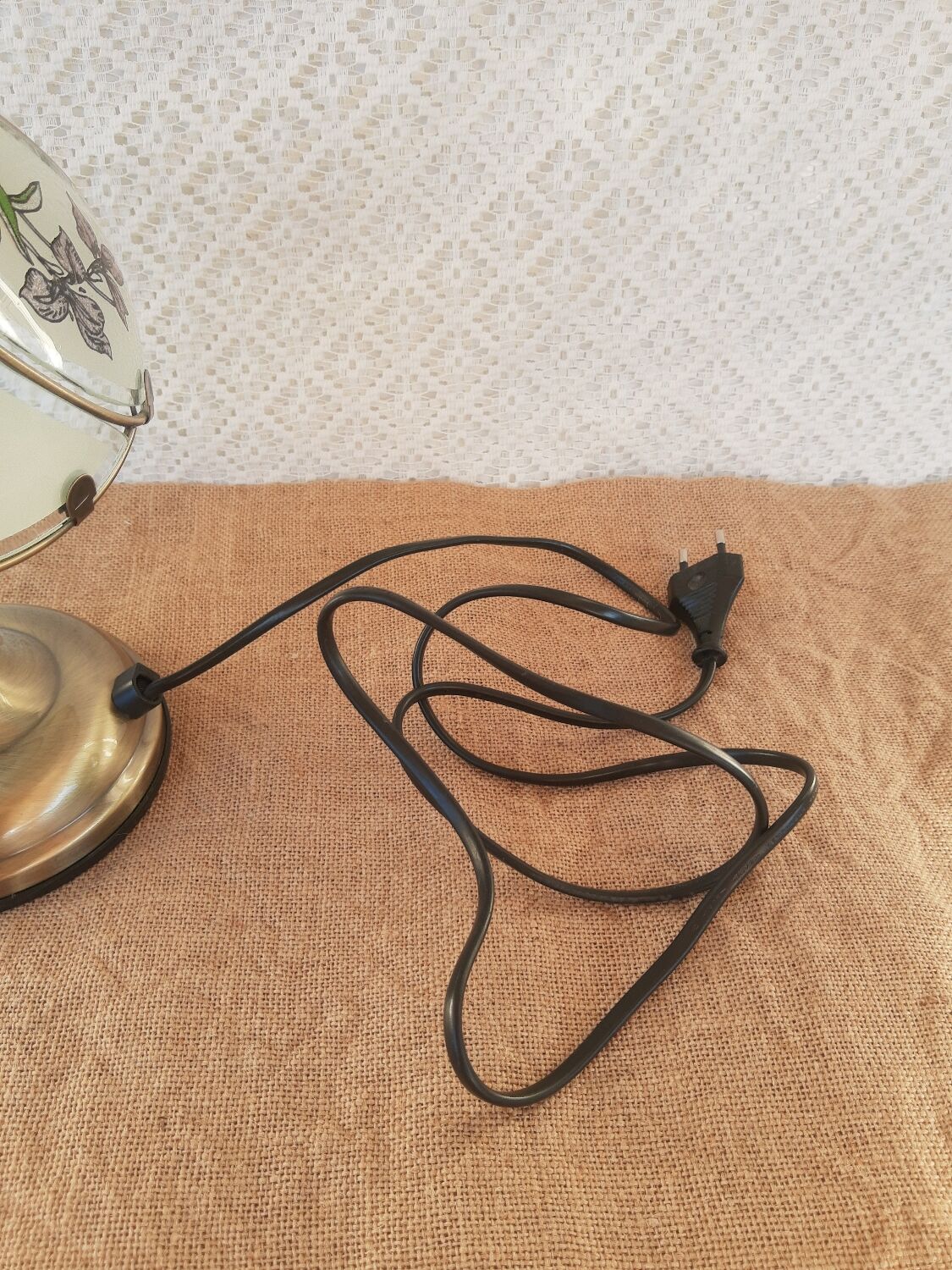 Touch table lamp vintage floral patterns