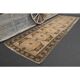 Vintage Turkish Oushak handmade wool copper cotton beige rug 138x420