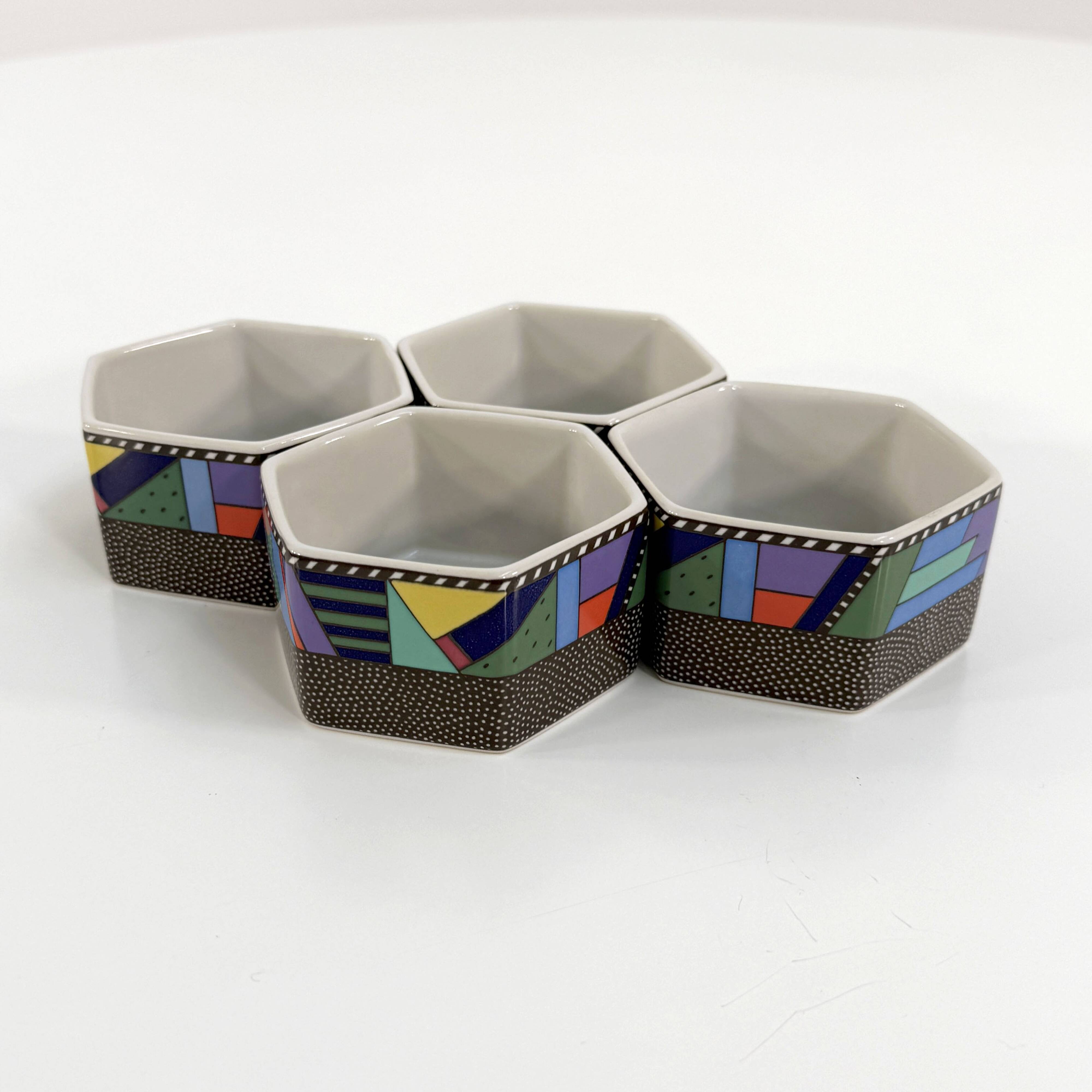 Set of 4 Metropol Apero Bowls by Barbara Brenner for Rosenthal, 1990