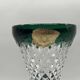 Val Saint-Lambert crystal vase, cut and lined in green