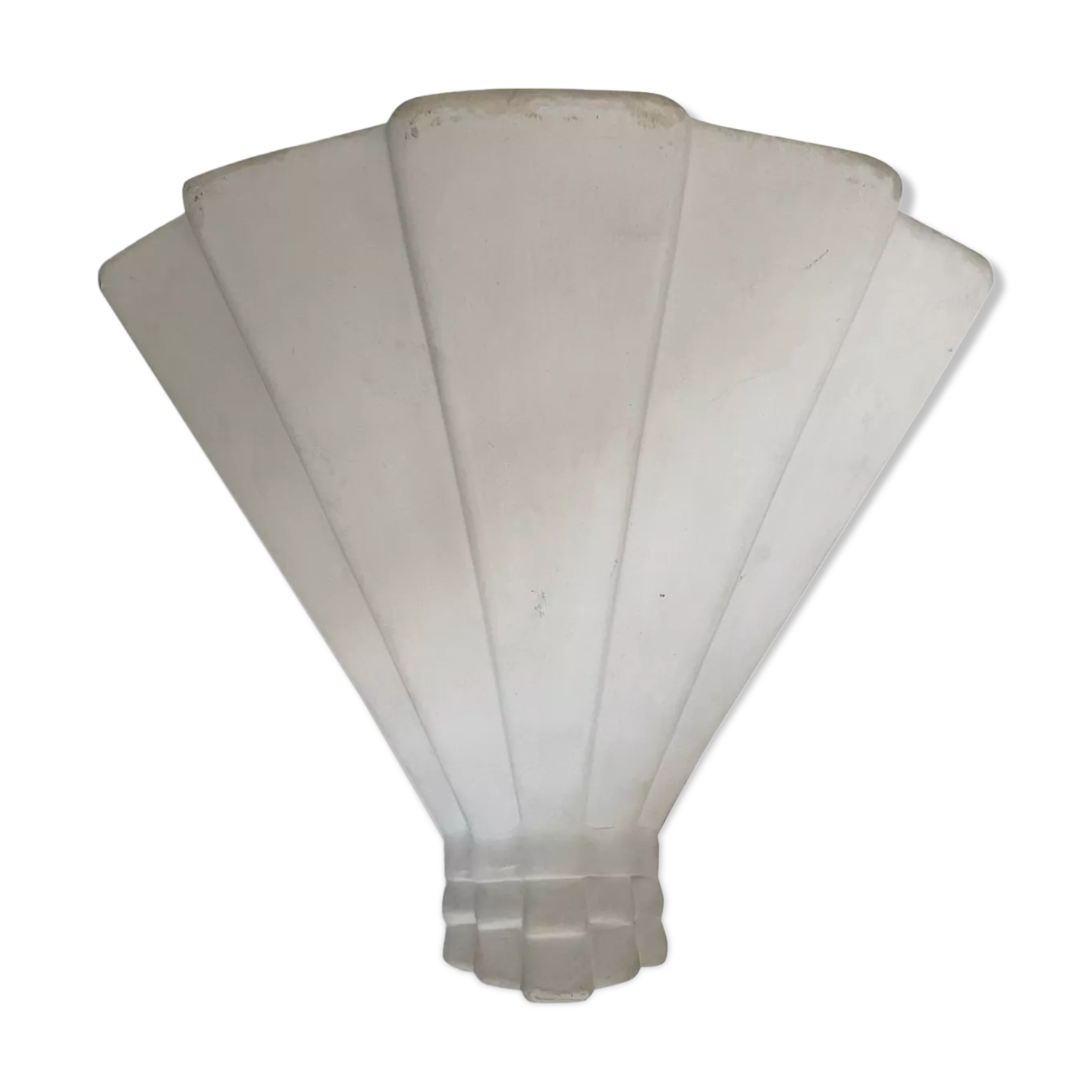 Geometric corner wall lamp in plaster, France 1980.