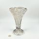 Bohemian crystal trumpet vase on foot vintage crystal vase 1940