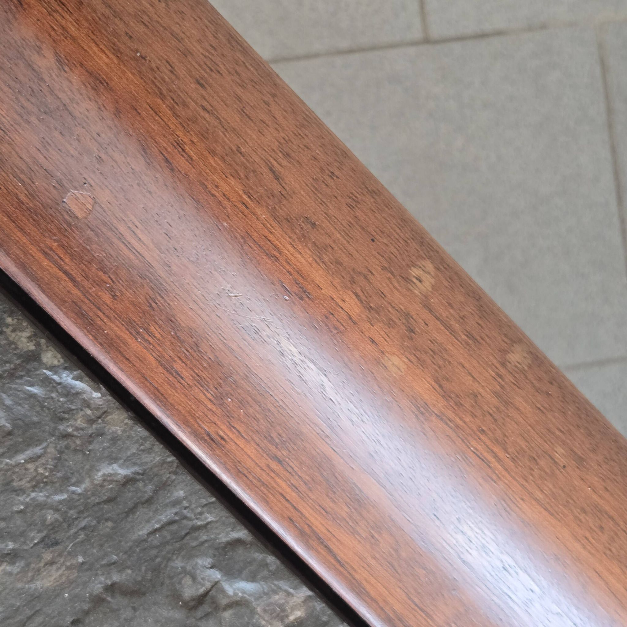 1960s Scandinavian coffee table in teak and schist