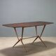 Vintage enamelled metal table, Italian design from the 1960s.