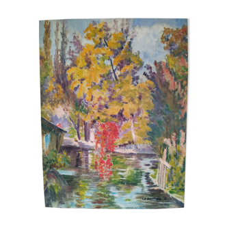 Autumn in Pont-Aven oil on panel