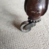 Louis XV armchair in mahogany and red velvet