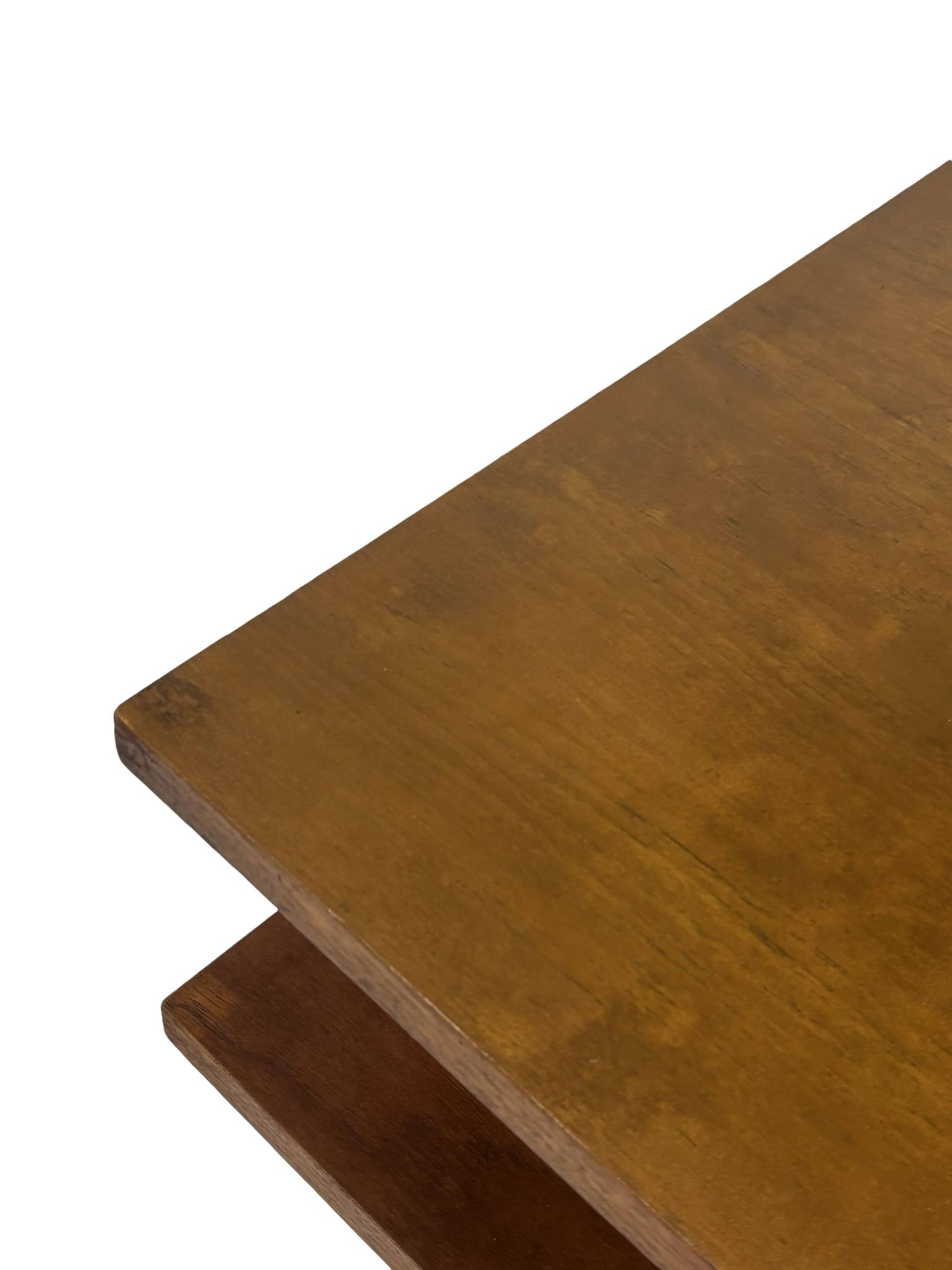 Table basse carrée vintage en placage de teck, design des années 1960
