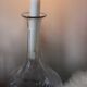 Glass carafe with round neck and fluted bellies