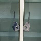 Old glass medical cabinet