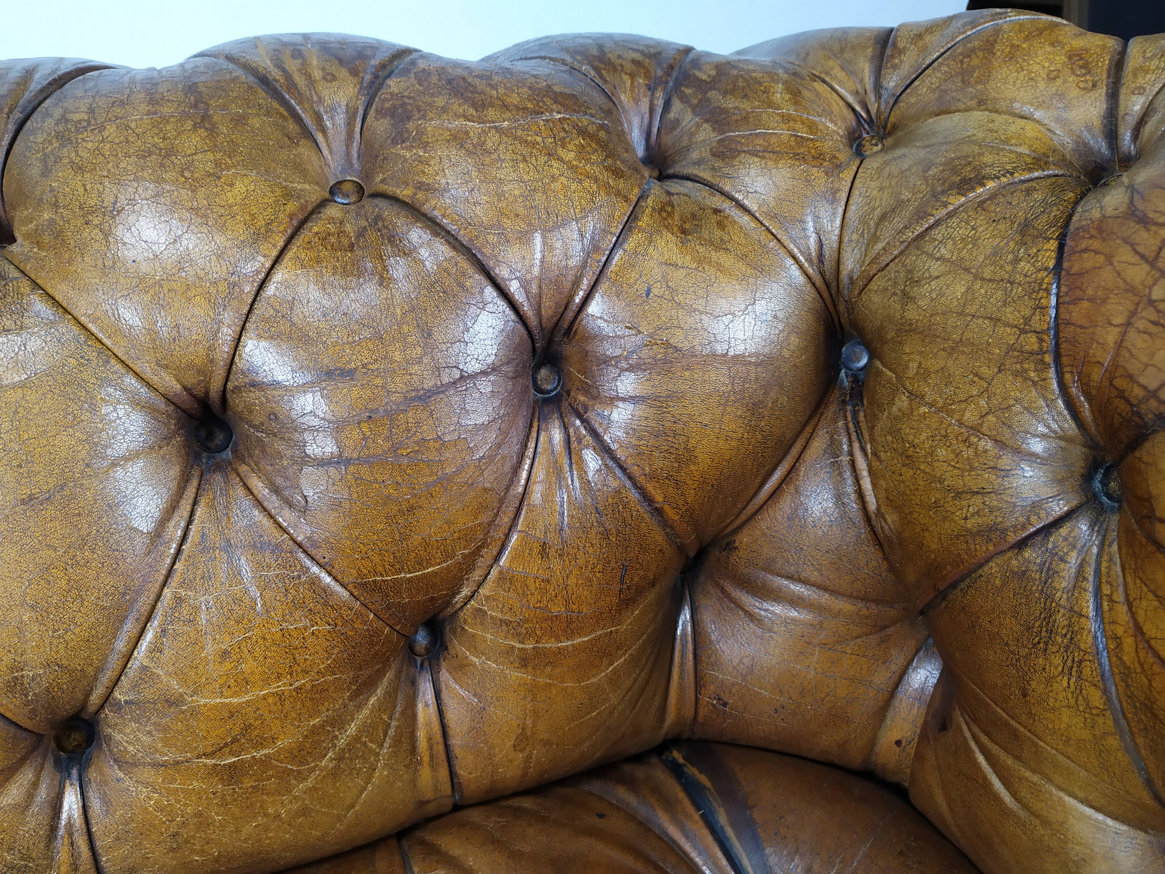 Chesterfield leather sofa