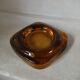 Vintage amber glass ashtray