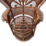 Armchair emmanuelle in rattan model peacock feather