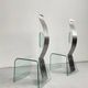 Sculptural Chair Zero by Marco Baldanello, Glass and Steel, Italy 1990's
