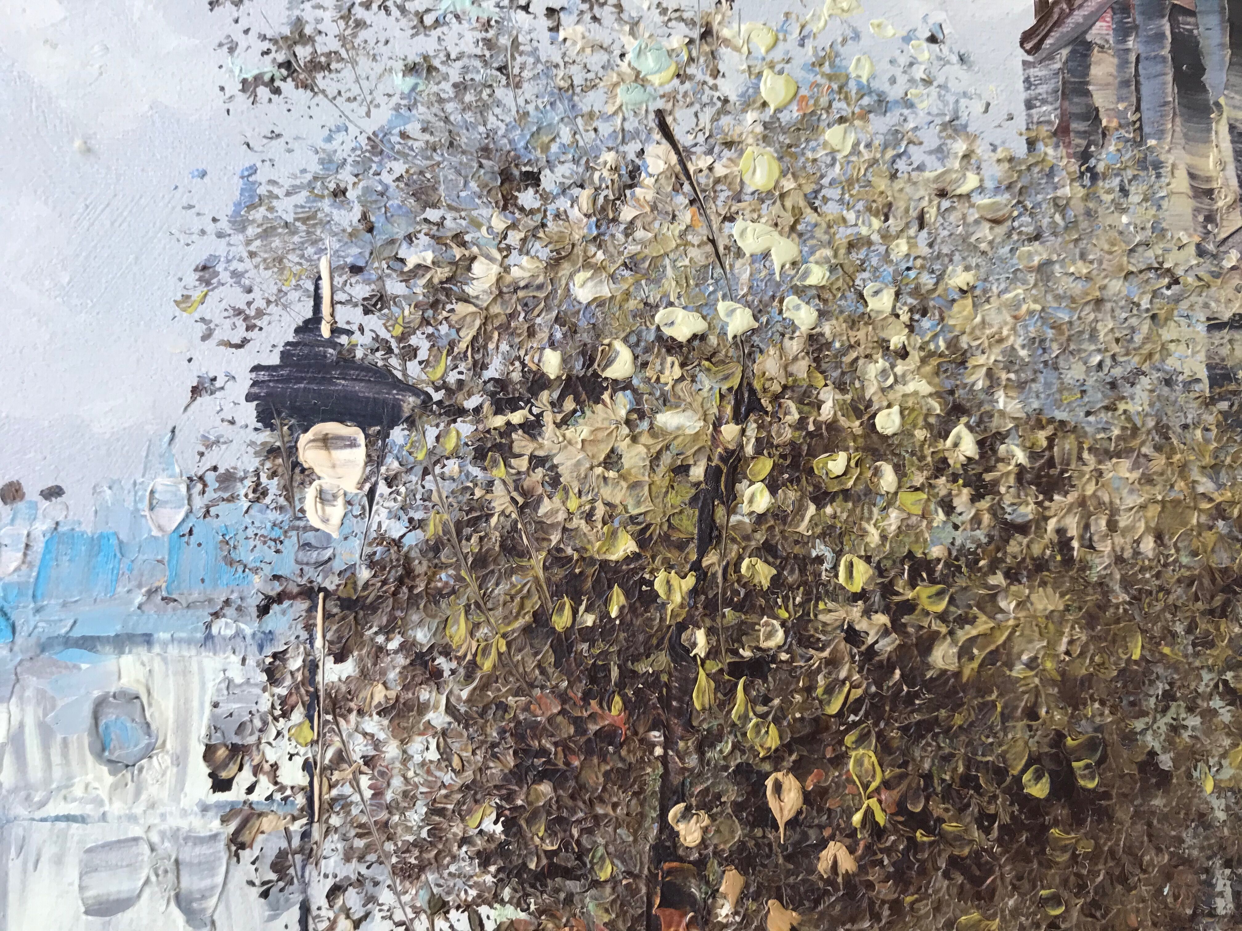 Table oil on canvas signed Burnett