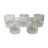 Set of 5 christofle glass with whisky