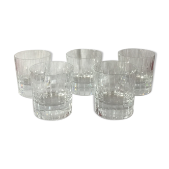 Set of 5 christofle glass with whisky