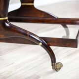Vintage Side Table in Dark Brown Beech, 1950s