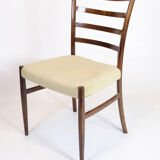 Dining chair - Rosewood - Light wool fabric - N.O. Møller - 1960s