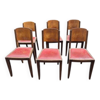set of 6 Art Deco / vintage chairs
