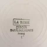 Flat plates with digoin roses sarreguemines