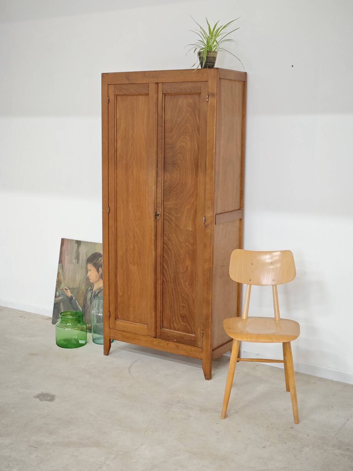 Parisian wooden wardrobe in country style