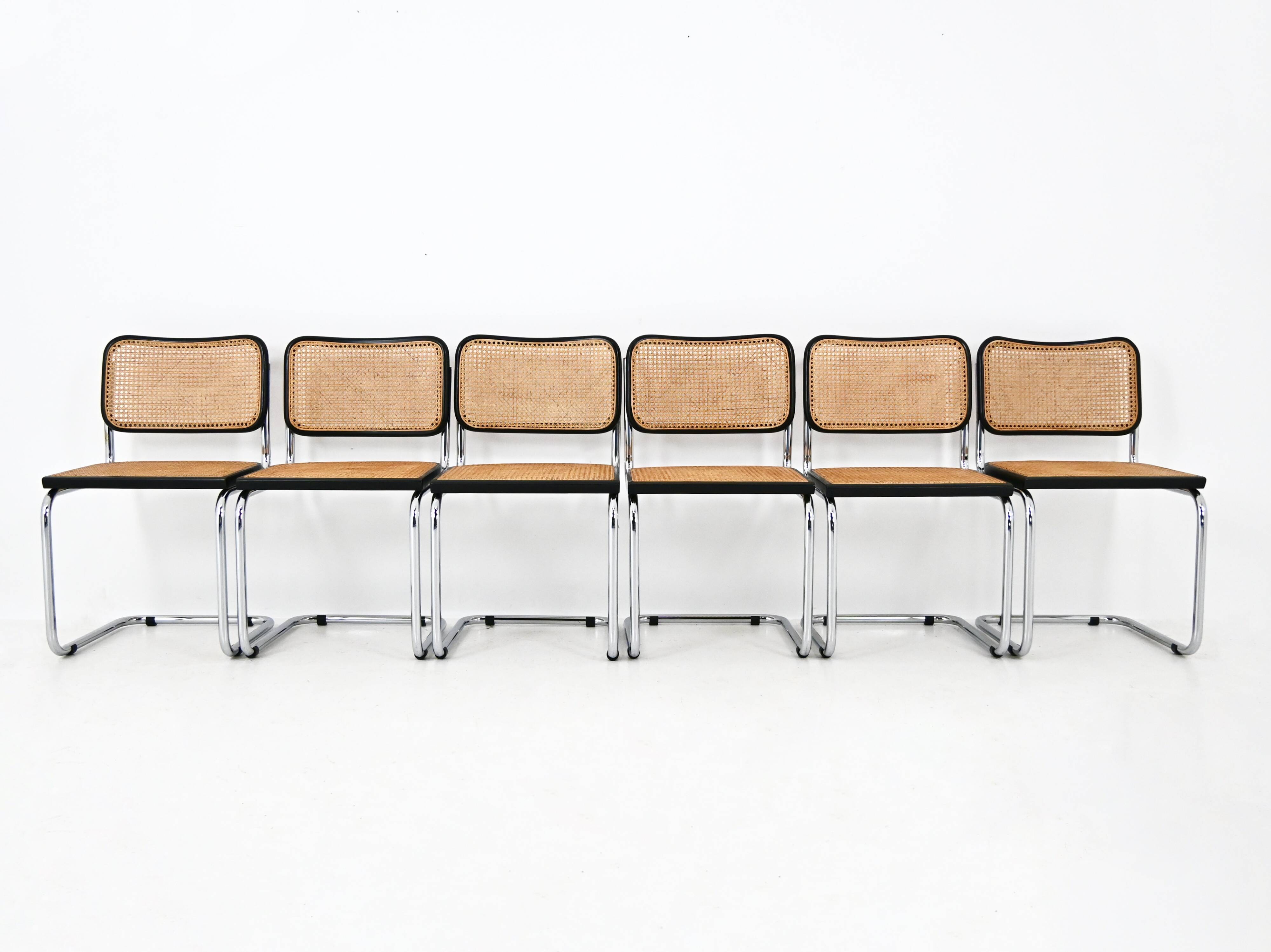 Ensemble de 6 Chaises de salle à manger Style B32 de Marcel Breuer