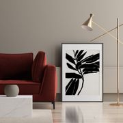 Illustration botanique en noir, 50x70