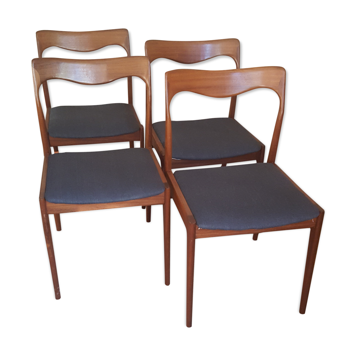 4 chaises Goede Arbeid en teck