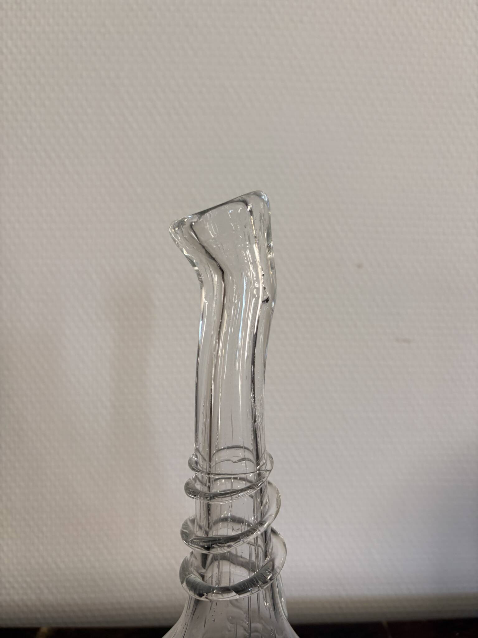 Ancient Sculpture Bottle Carafe Vase Soliflore Blown Glass Alex Vieira
