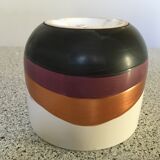 Cache-pot céramique ceinture dorée