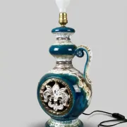 Vintage Glazed Ceramic Artistic Lamp (1960s/1970s)