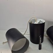 6 Louis Poulsen "pipe" pendant lights, 1960s, lacquered steel