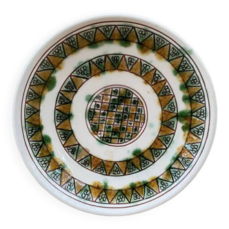 Plate with scarified decoration, signed CHS, Cyprus