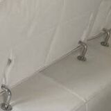 White leather sofa